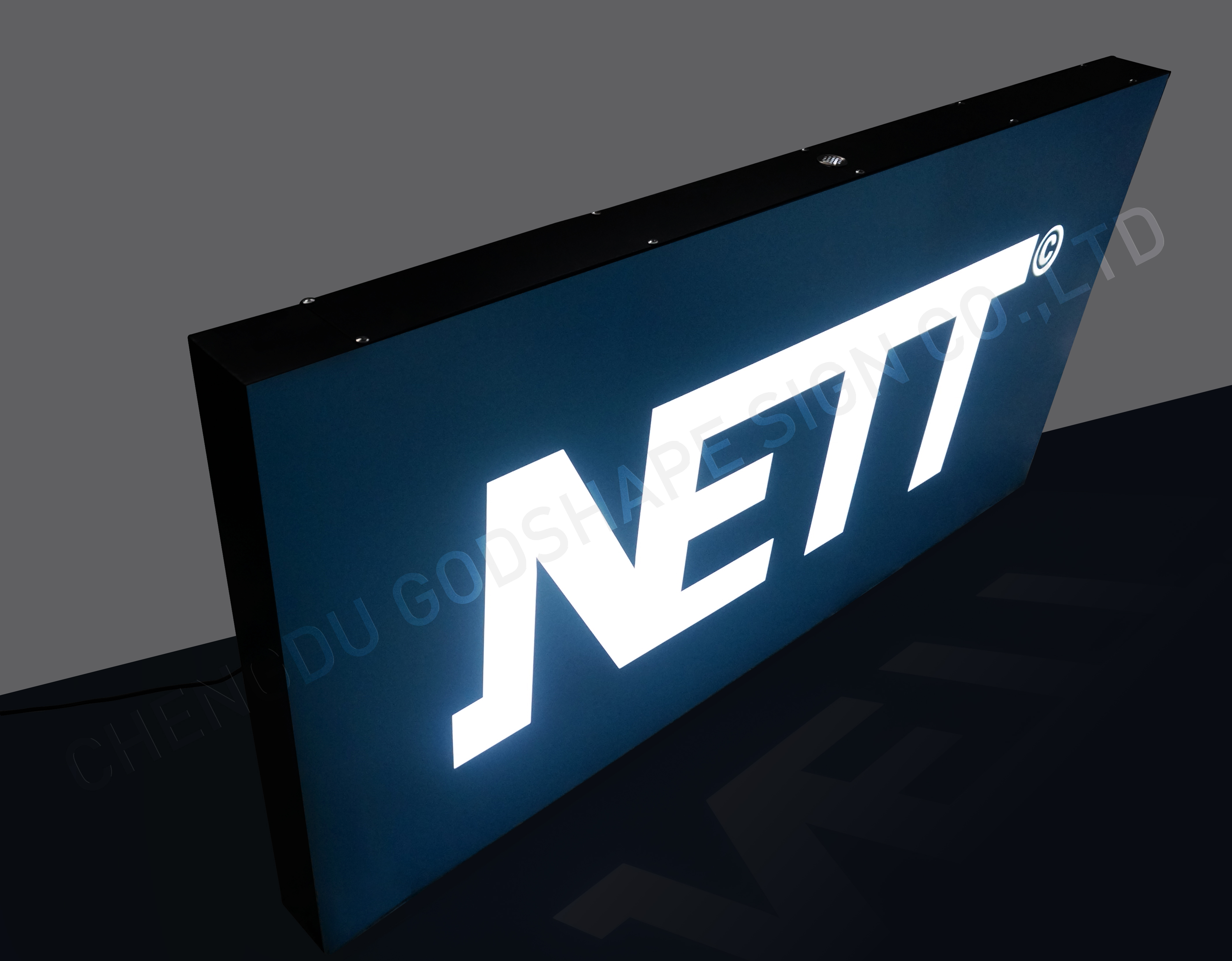 Stainless steel frame square acrylic Led light box advertising light box sign