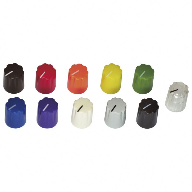 Guitar AMP Effect Pedal Knobs Set Screw 6.35mm Colored Clone Plastic Knob