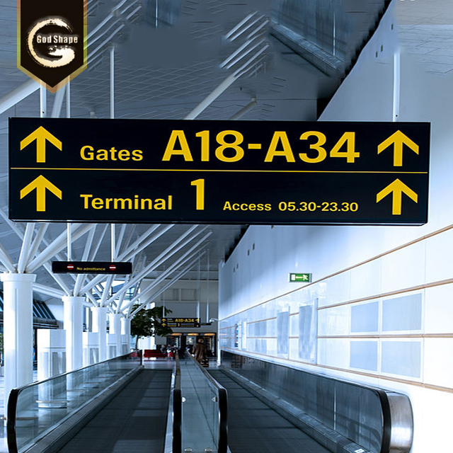 Airport LED Light-Box for Directional Arrival Departure Guidance Sign