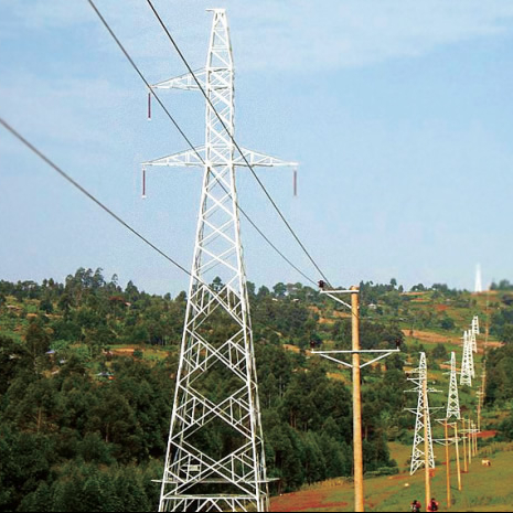 galvanized guy 132kv electricity power steel poles 30 meter monopole tower