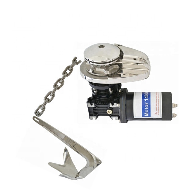 China supplier JV1011 2000W IP65 waterproof 12v SS boat yacht vertical electric winch for sale