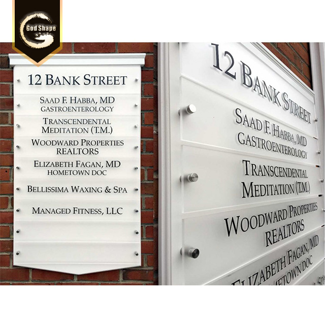Factory Price Customer Made Acrylic Office Name Desk Plate Room Street Number Hotel Display Sign