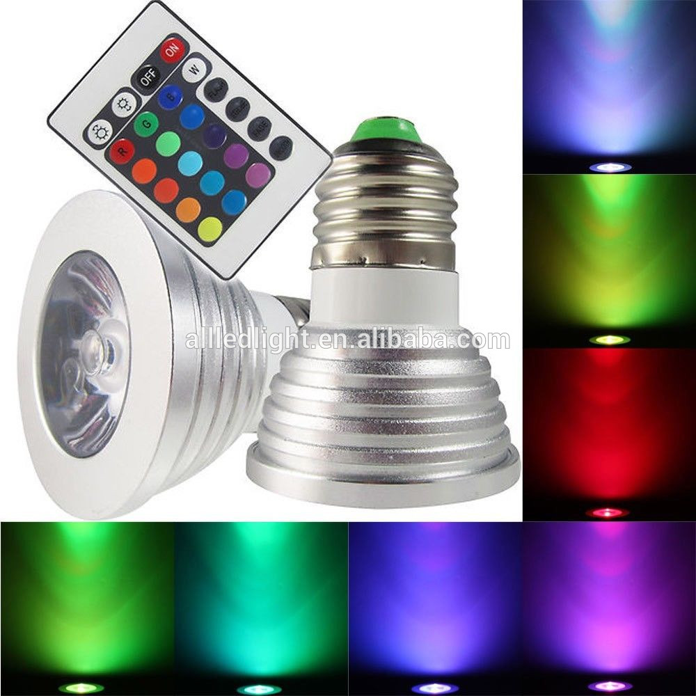 e27 remote control 16 color rgb led bulb light