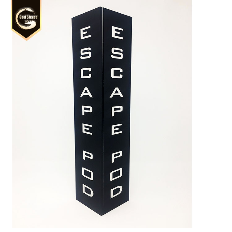 Godshape Acrylic LED light pole shape sign square lightbox for outdoor logo display