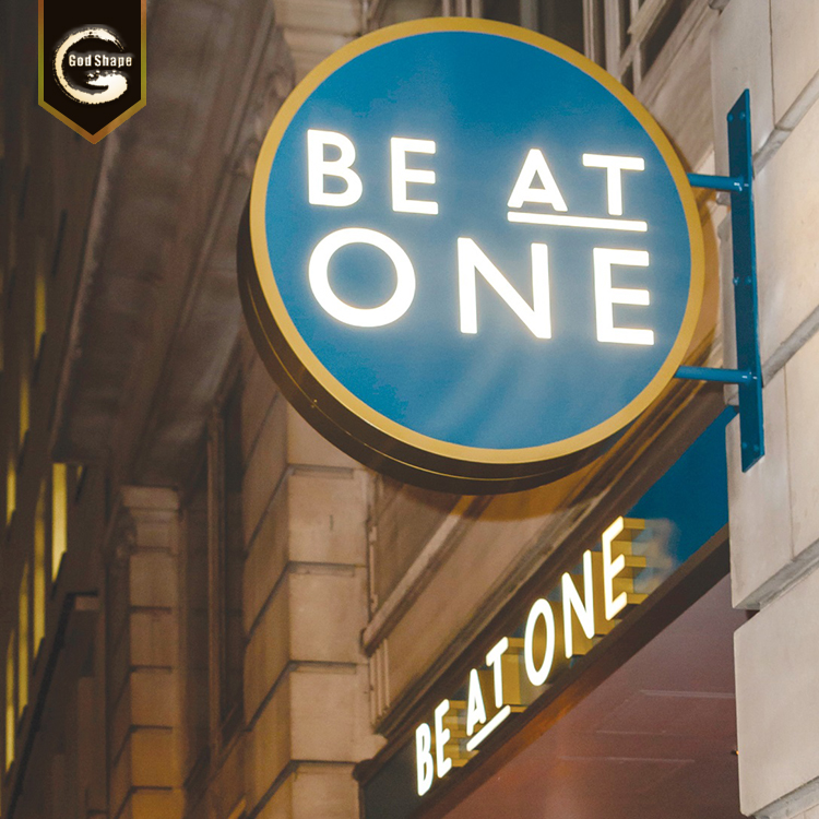 Waterproof  Outdoor advertising hanging sign display store advertising blade  led light box