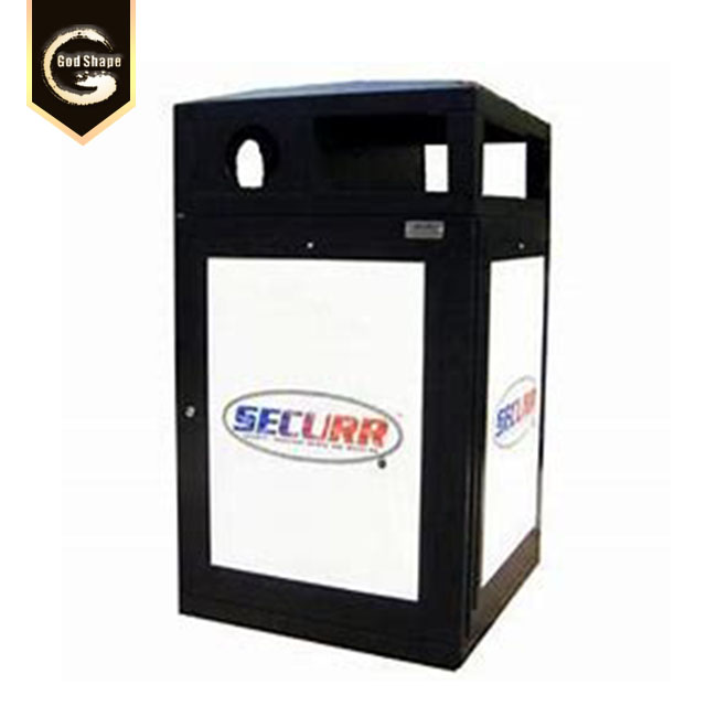 Stainless Steel Outdoor Apartment  Simple Park Street Trash Can OfficeTrash Can Garbage Waste Bin