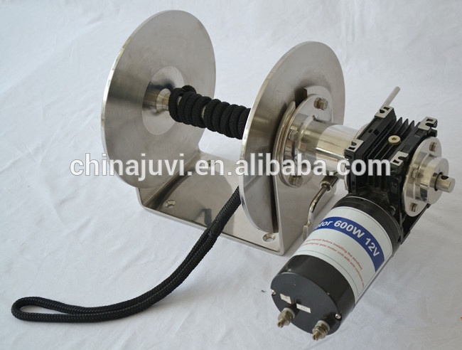 JVW-012F 12V/24V free fall drum anchor winch marine boat electric high speed anchoring winch