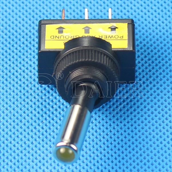 ASW-15D 12VDC 12MM SPST 3 Pin ON OFF Auto Light Toggle Switch 20A