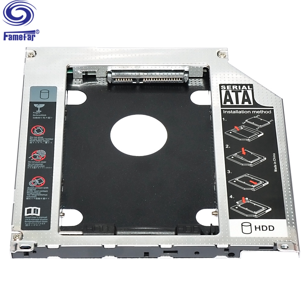 12.7mm 9.5mm Aluminum Universal external odd caddy for 2.5 Hard Drive SSD Case Laptop CD-ROM Optibay