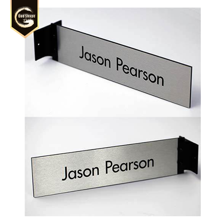 aluminum office decorative metal signage indoor custom fashion decorative metal nameplates