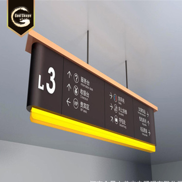 Top sale LED light wayfinding building signage board ACP signs