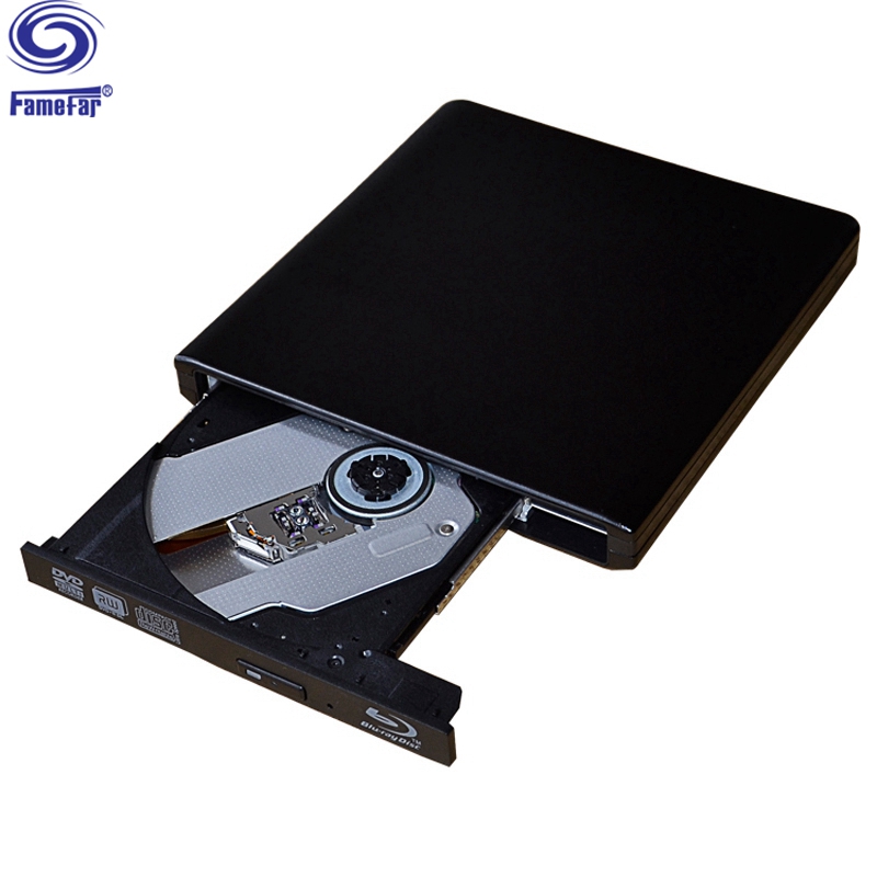 China External USB 3.0 Aluminum dvd player with blue ray BD-R BD-ROM CD RW Burner Writer Drive