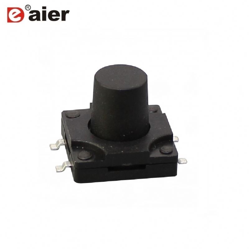 12X12XH MM Size Black Button WS-012A-H Waterproof SMD Tact Switch