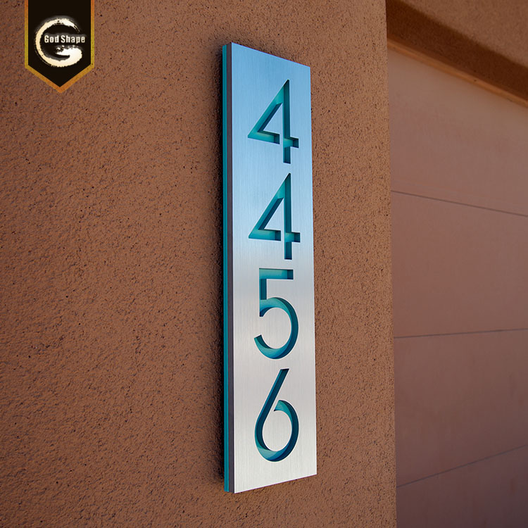 Double layer number signage wall mount room sign acrylic and nameplate office door sign