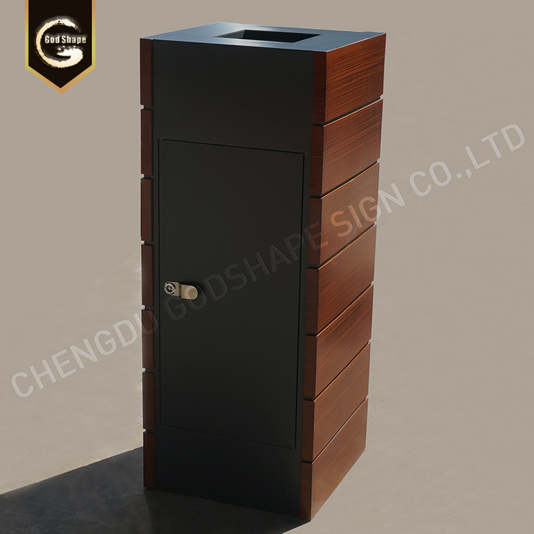 China GS  galvanized steel  trash bin custom made garbage bin with double side windows