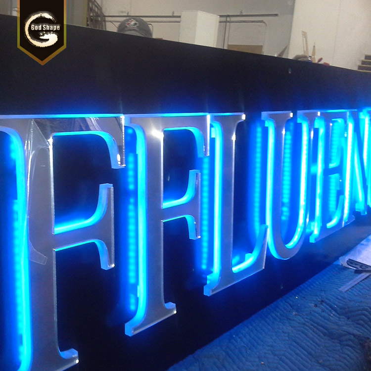 Wall mount acrylic PVC vacuum forming sign letter for 3d LED signs