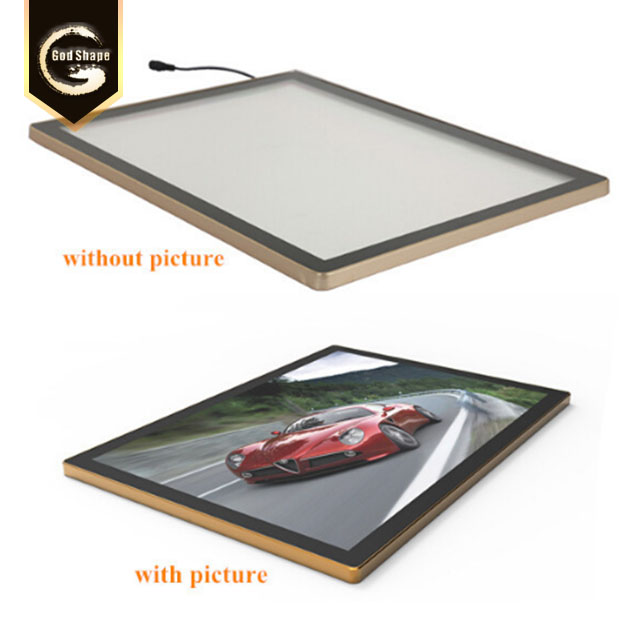 Advertising Waterproof Modern Photo Poster Menu Restaurant Frame Square led Light Box Sign