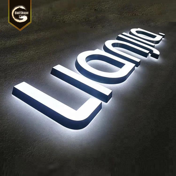 Colored illuminated outdoor advertising signage led lighting front lit  acrylic 3D channel letter