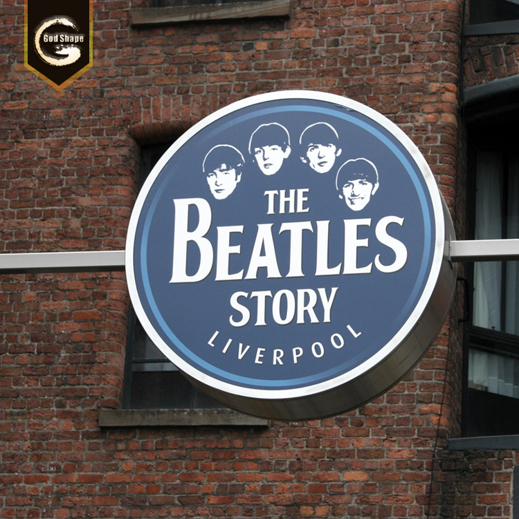 High Quality Retail shop front door designs outdoor store sign square lightbox