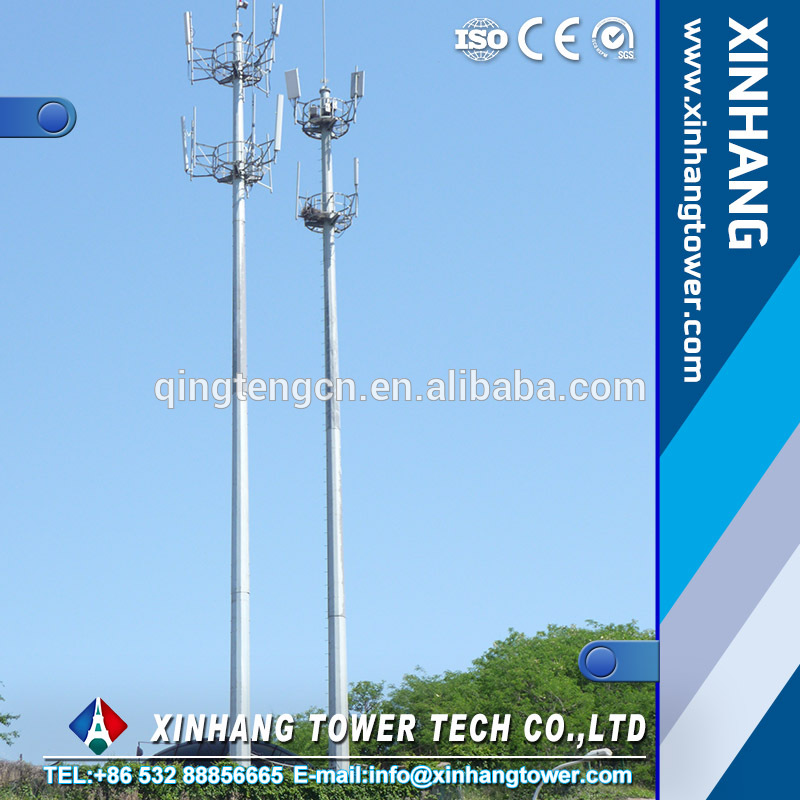 High Quality Steel Galvanization Telecommunications Monopole