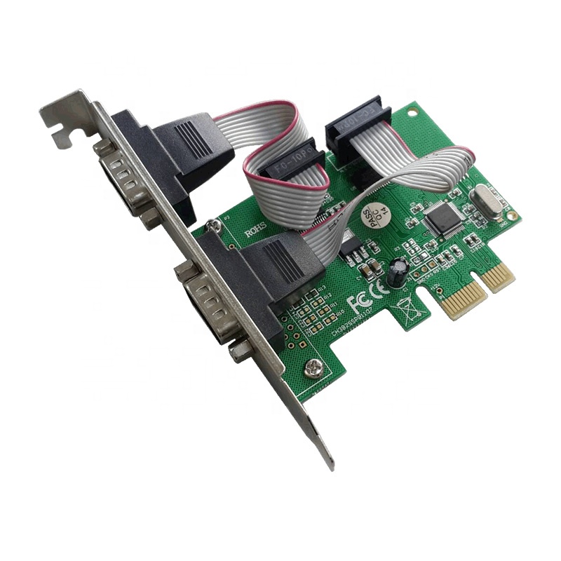 PCI Express  Serial Card  2 ports  RS-232 Serial Port with low -profile   PCI Express Card RS-232 card  WCH382L Chipset