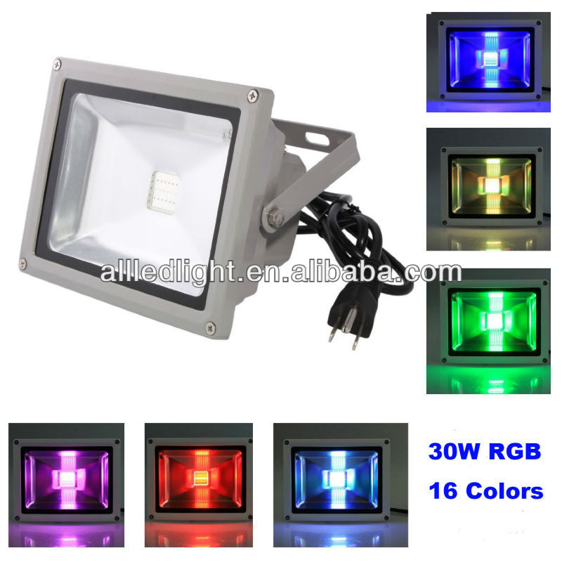 IP65 outdoor led light multi color 2400 lumens 30w led rgb flood light