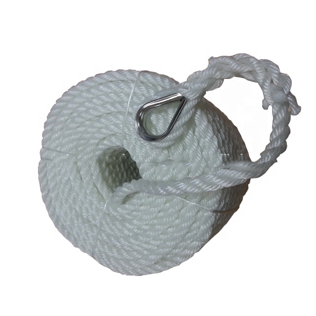 Nylon twisted dock line marine rope anchor rope
