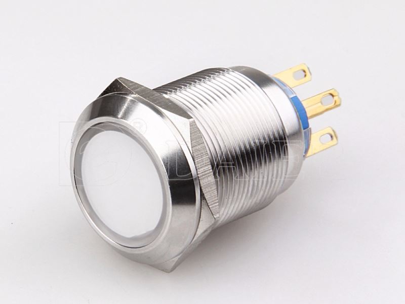 High Quality 22mm Illuminated Flat Shape Arcade PushButton Switch With Pilot Light