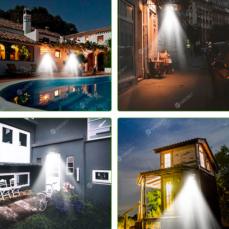 Hot sales outdoor security wall lamp solar rechargeable emergency light