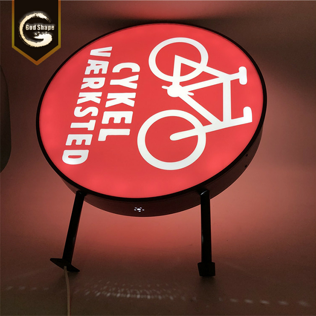Factory Price Vacuum Forming Advertising Led Round Light Box Sign
