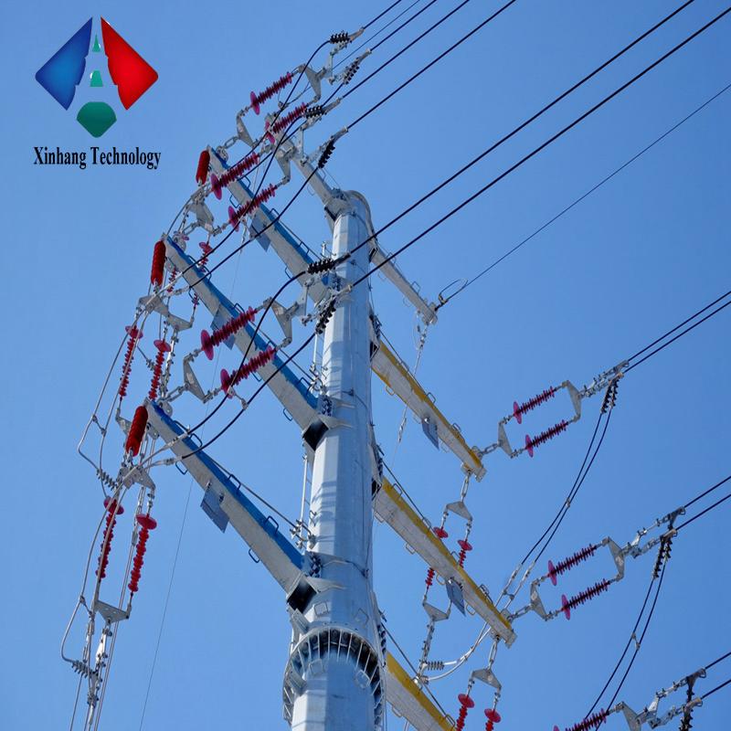 220kv 36kv suspension tension lattice steel towers electric pole in philippines 132kv single circuit transmission tower