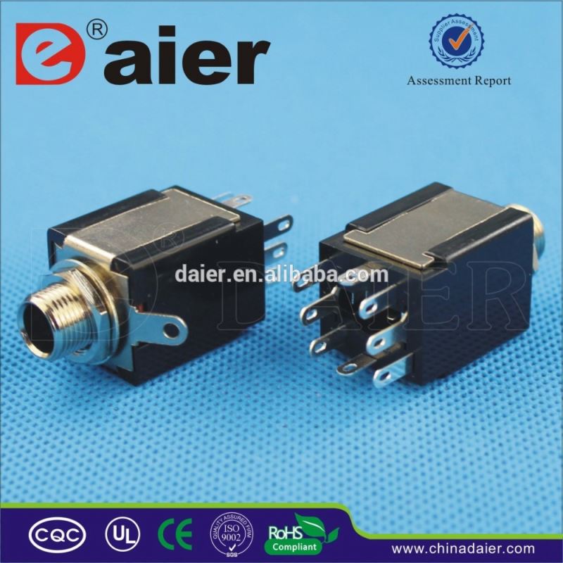 PJ-625HA High Quality audio stereo 8 PINS DC phone jack 1/4'' jack