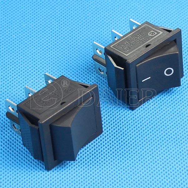 Medium DPDT ON ON 2 Way 6 Pins 250VAC 16A T100/55 Rocker Switch
