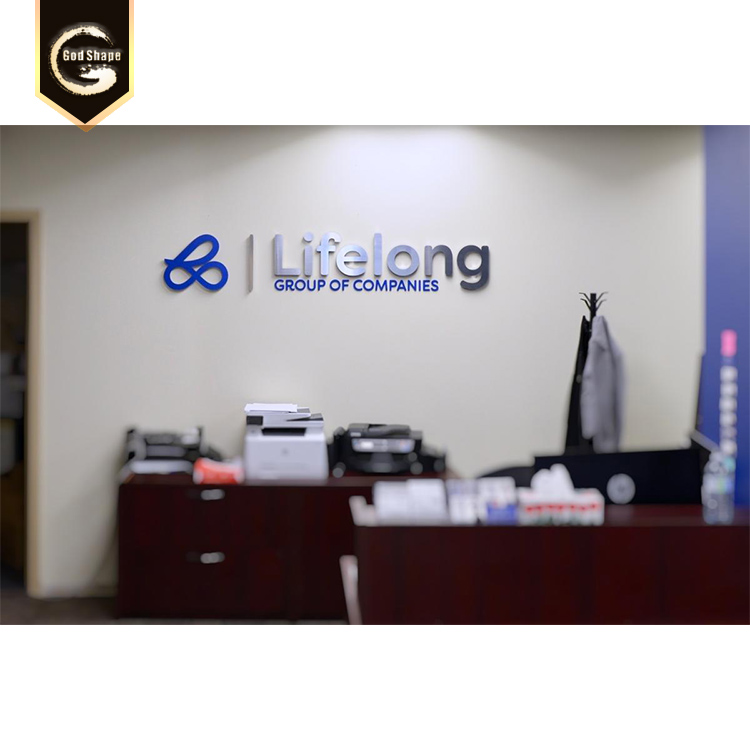 Customized Office Wall-mounted Non-illuminated 3d Letters Sign