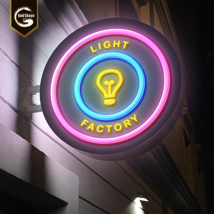 Godshape good price intelligent indoor logo signs led neon sign board