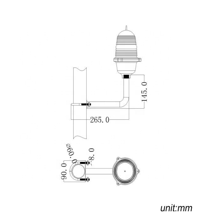 JV-LI-B Application in helipad telecom tower low-intensity single light