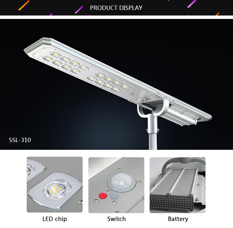 High lumens BIS solar led street light module lumiere solaire exterieur