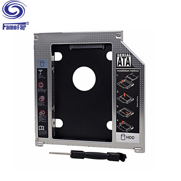 Optibay Aluminum 2nd HDD Caddy 9.5mm SATA 3.0 SSD CD DVD Case Enclosure caddy for Macbook Pro 13 15 17 SuperDrive