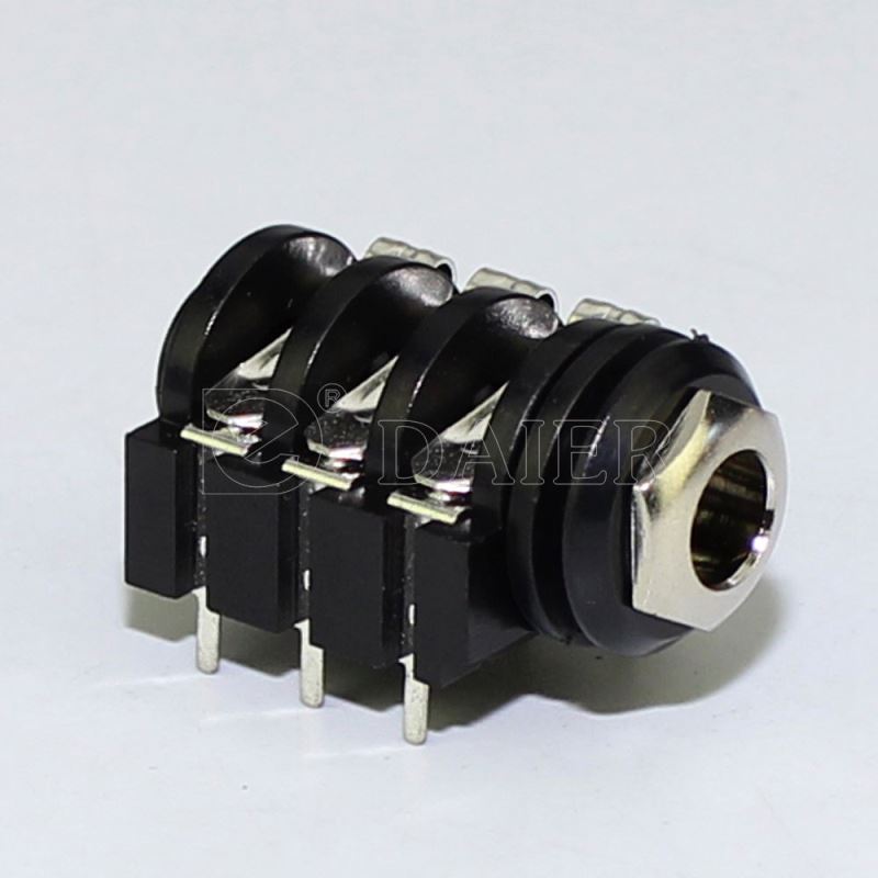 PCB Panel Mount 1/4 6.35mm Female Stereo 6 Pin Audio Jack