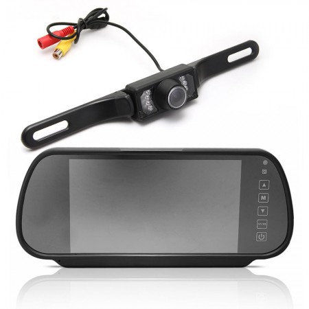 7 TFT LCD Wide Screen Car Rear View Backup Parking Mirror Monitor LED Camera
