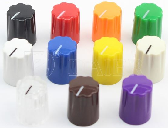 Colored Knurled Shaft Plastic Volume Control Knobs Amplifier