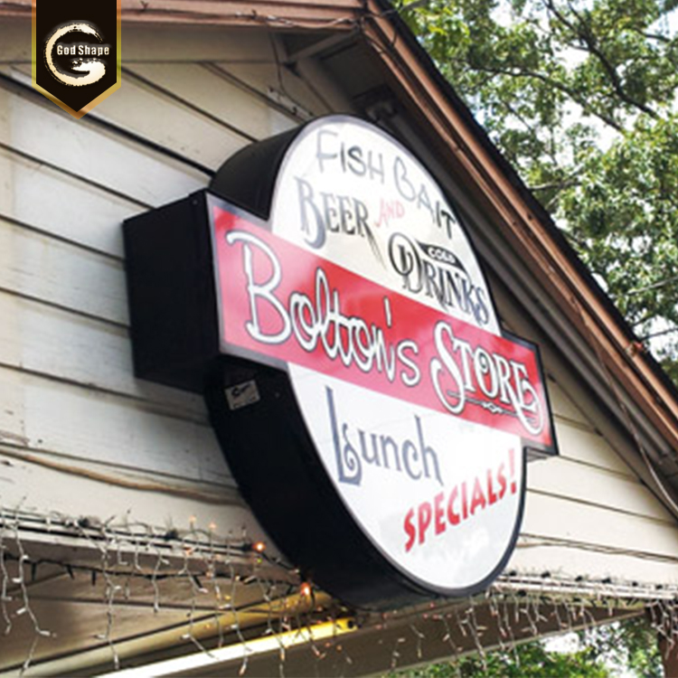 LED Lightbox Signage Outdoor illuminated sign Double Sided round LED Light Box