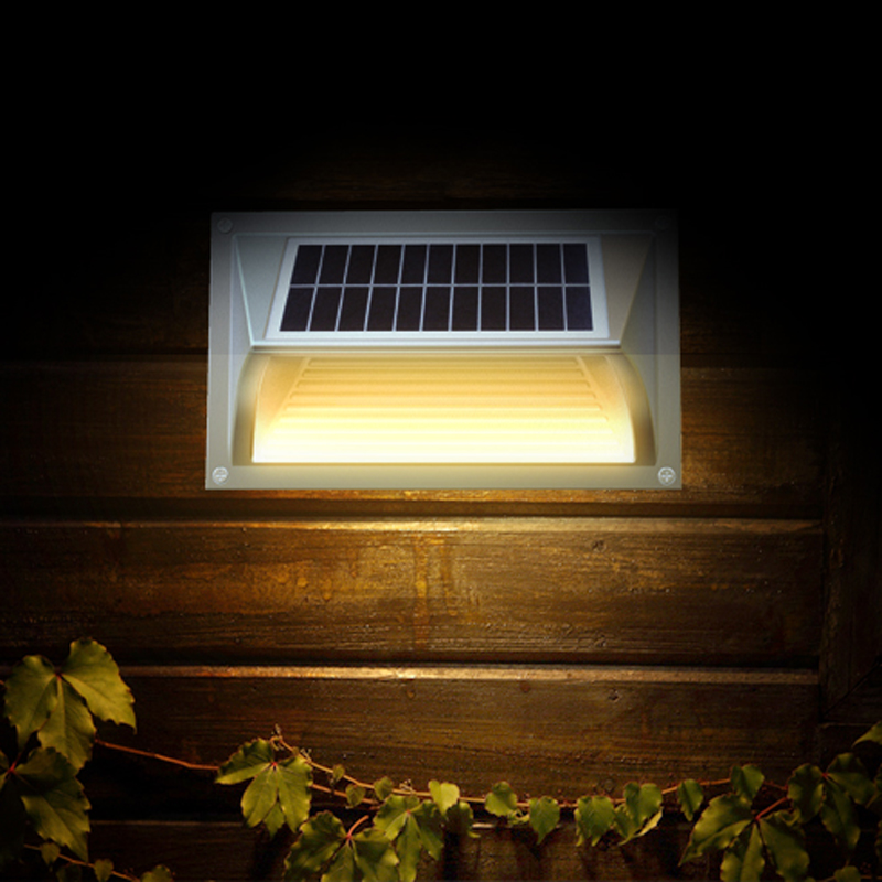 stainless steel led lights garden solar energy wall light