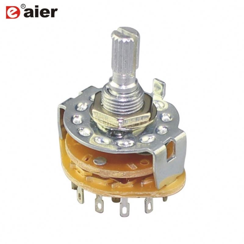 0.3A 2 Pole Rotary 6 Position Switch With 20MM Handle