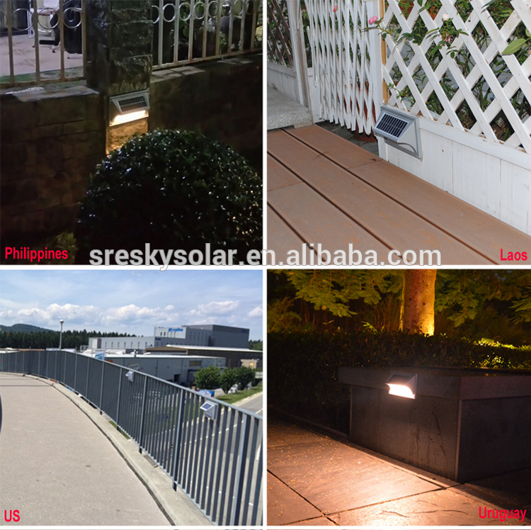 Warm White Led Motion Solar Powered Sensor Light For Stairs