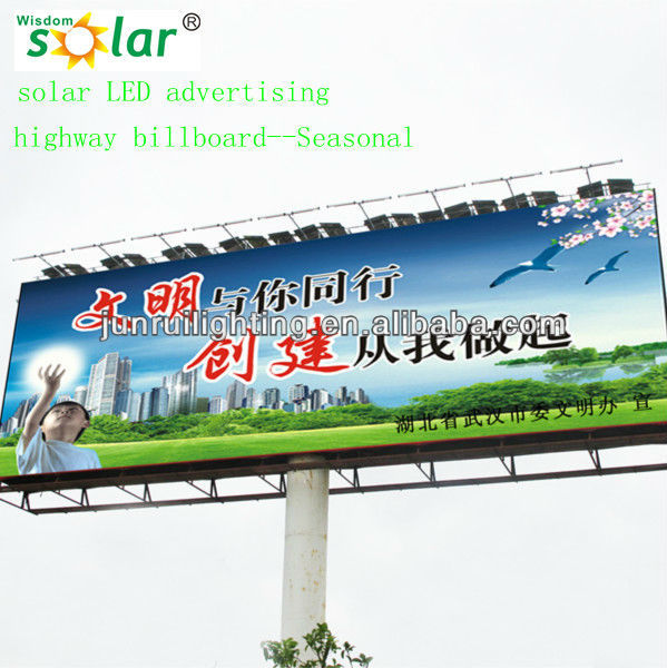 Good quality CE led-solar advertising highway board lighting;solar advertising lighting with outdoor timer controller