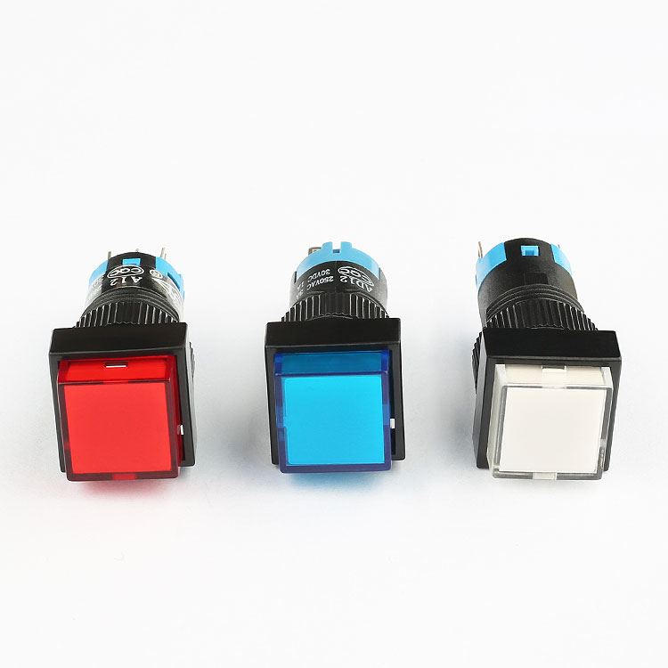 AD12 5 pins 12mm no nc 12 volt led push button switch