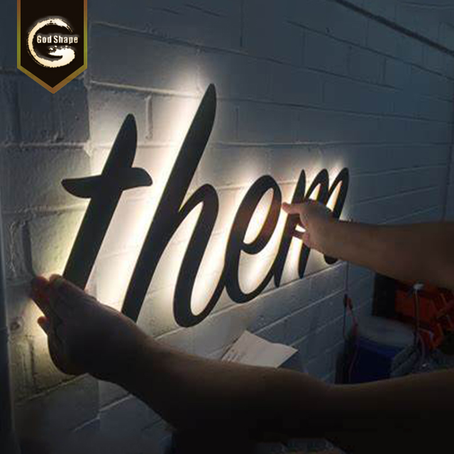 Acrylic Panel Metal FrameLetters Outdoor Store Front Name Advertising LED