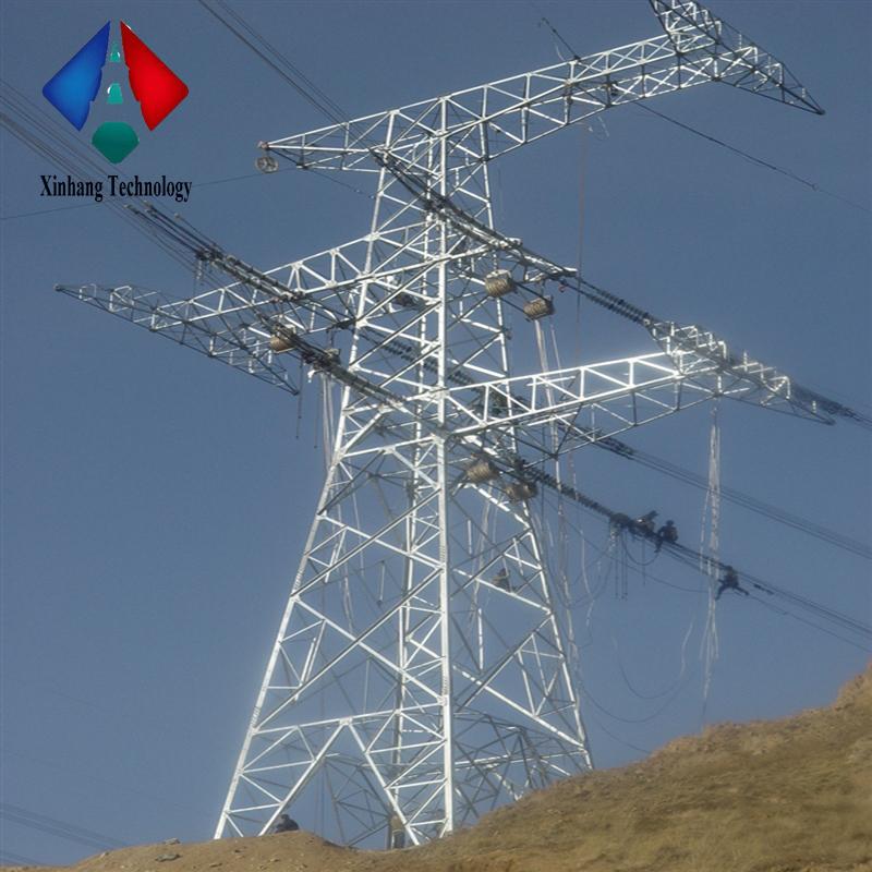 230kv hot-dip-galvanized distribution angle line structural 110kv tapered galvanized steel poles