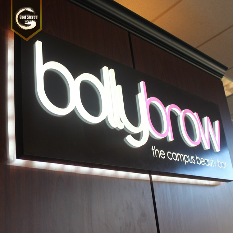 Indoor shop 3d acrylic letter sign board custom 3d Brass Letter Signboard